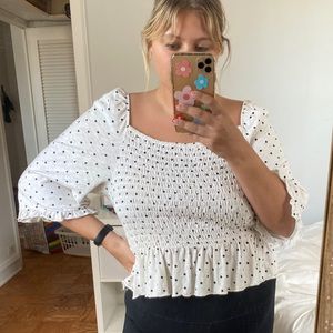 AMERICAN EAGLE POLKA DOT TOP